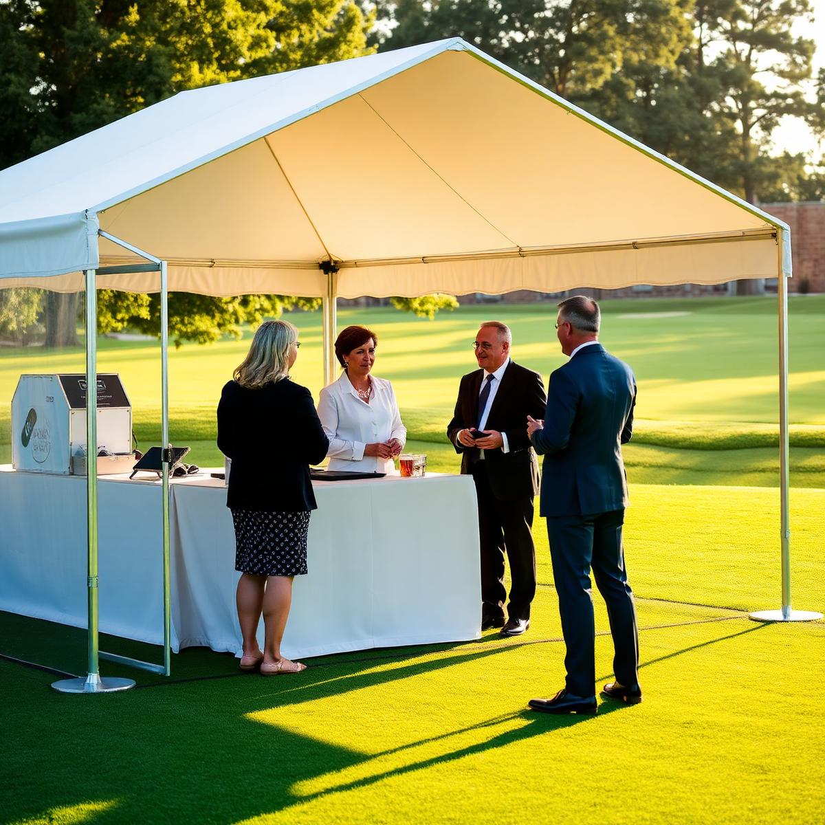 Hospitality team at corporate golf tournament