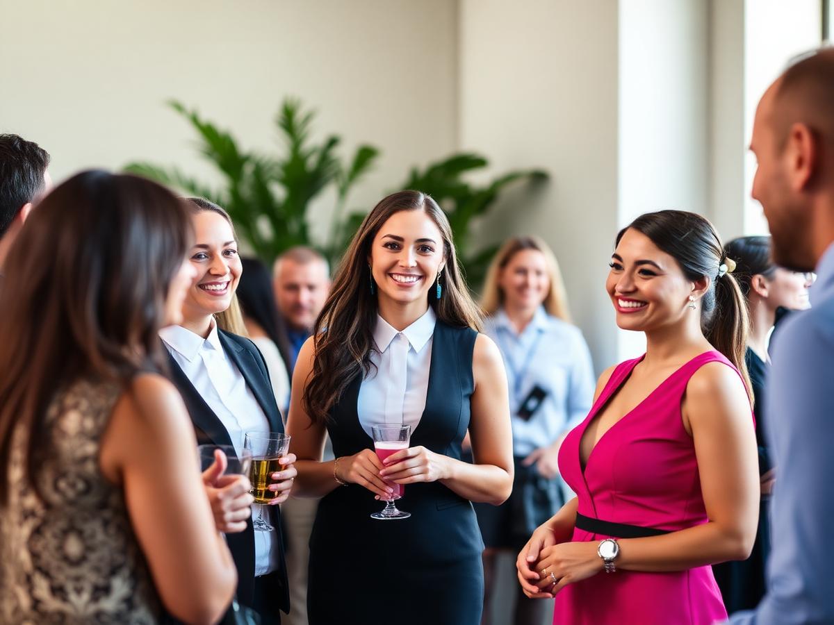 Promotional staff at networking activation